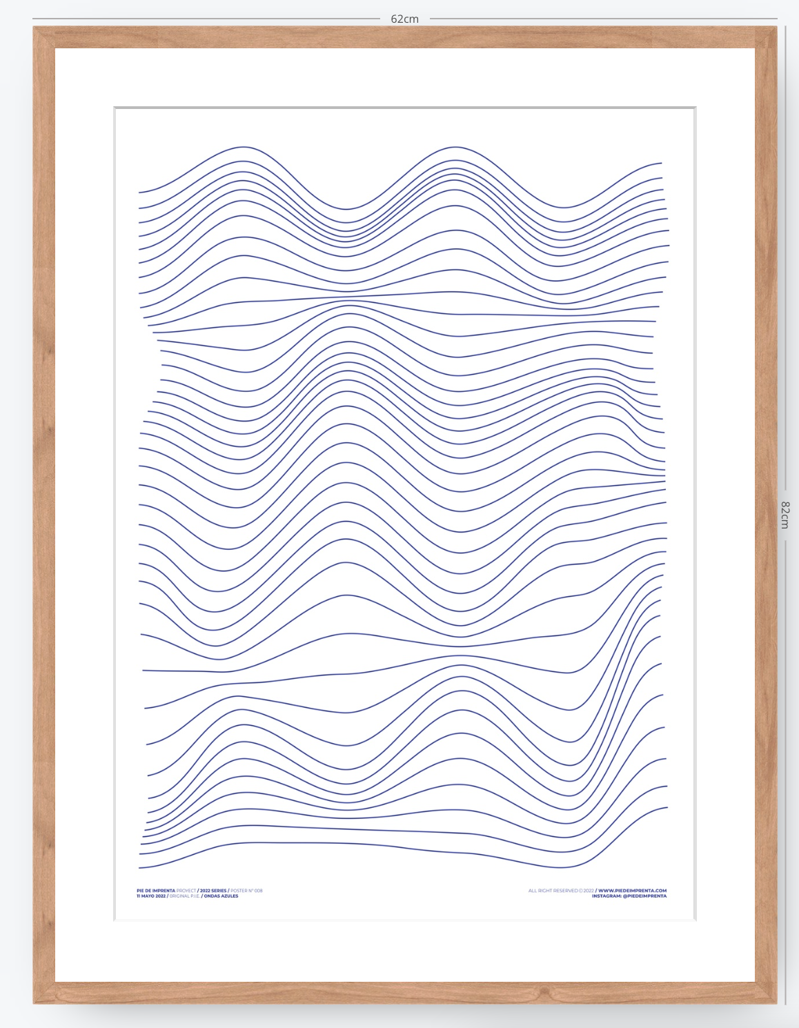 Ondas Azules - 50 x 70 cm