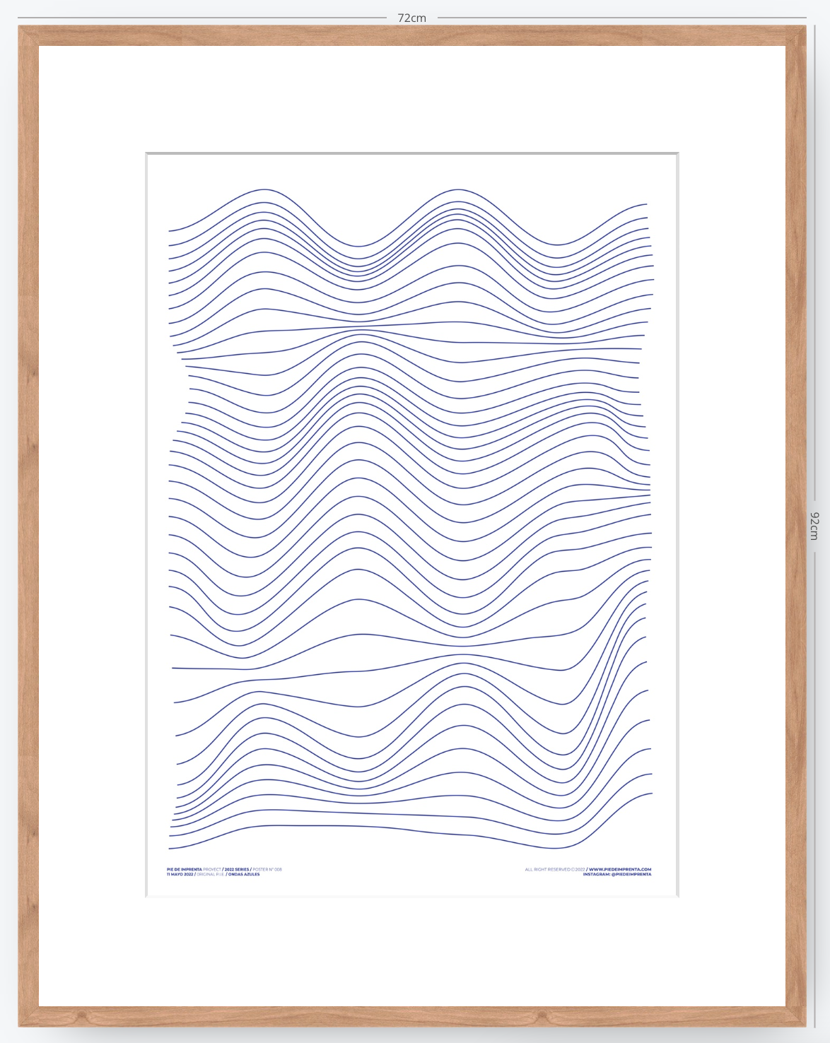 Ondas Azules - 50 x 70 cm
