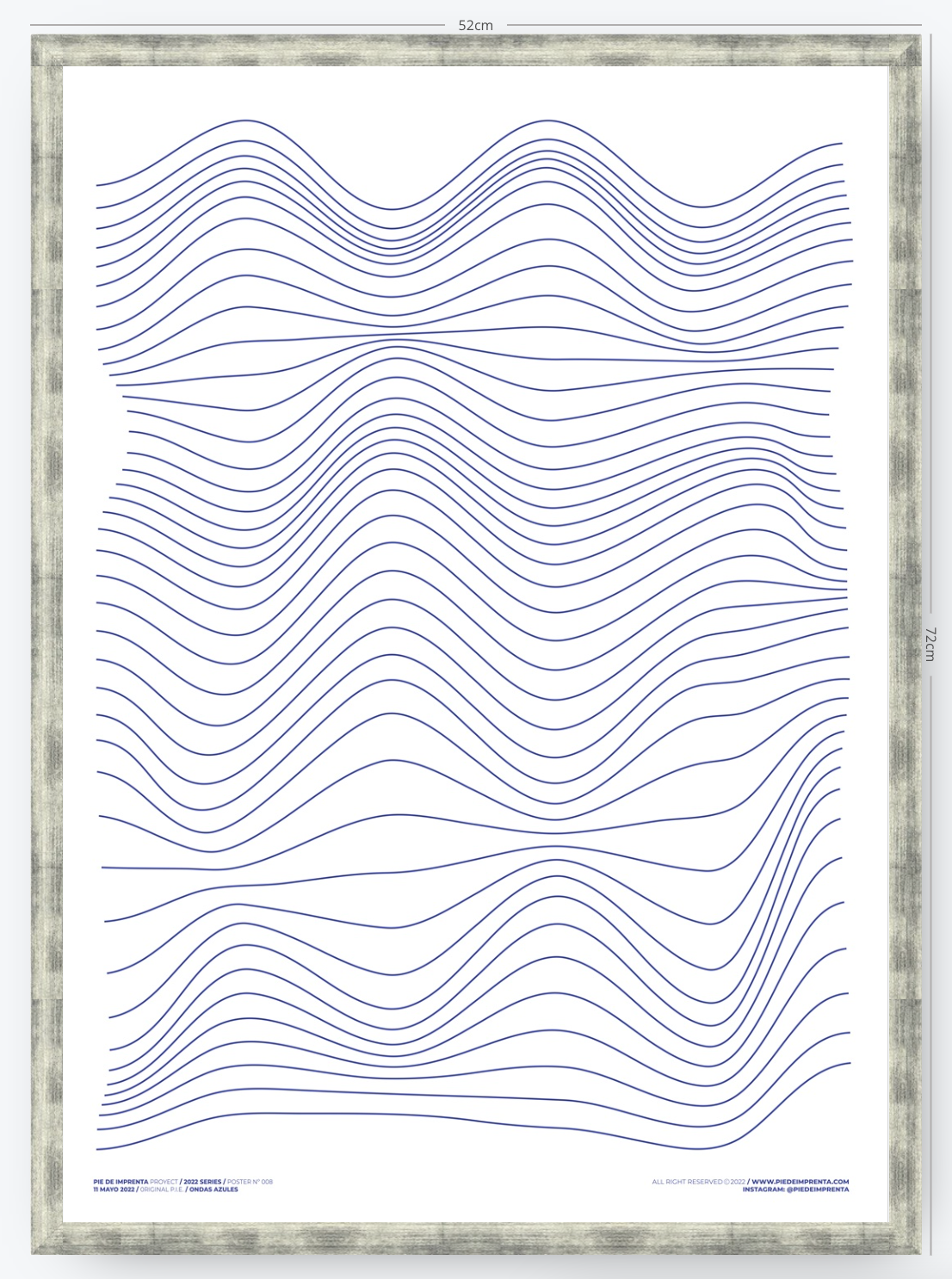 Ondas Azules - 50 x 70 cm
