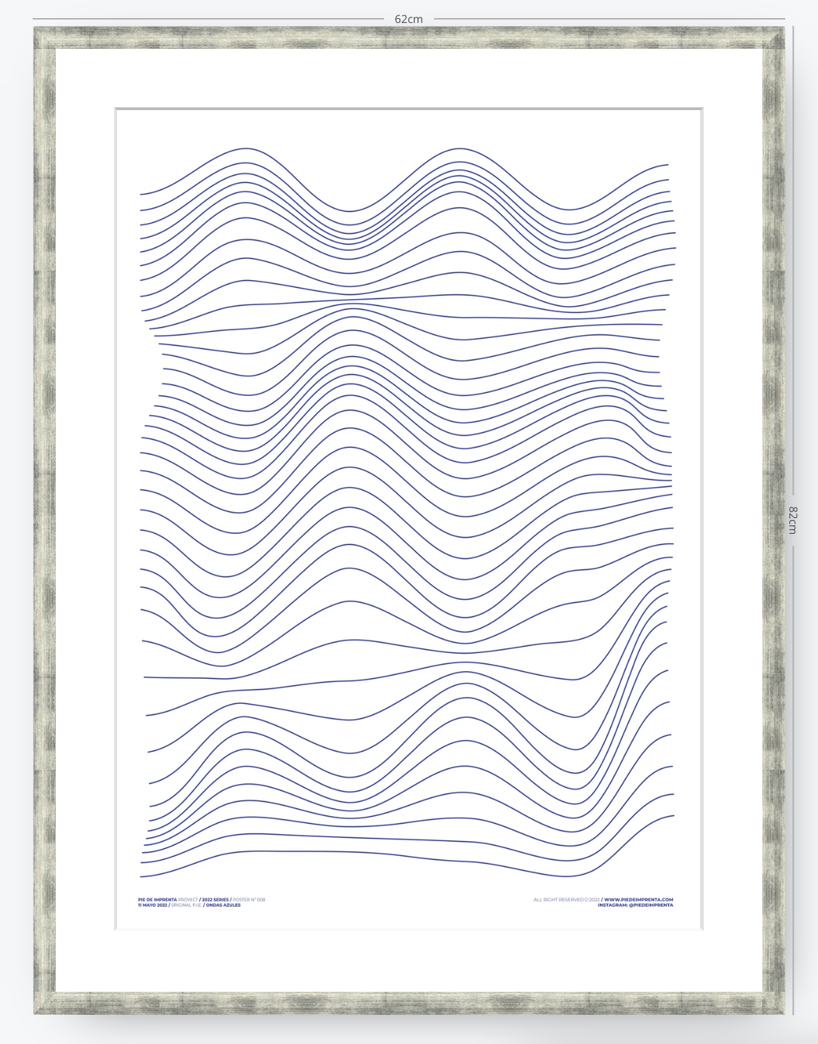 Ondas Azules - 50 x 70 cm