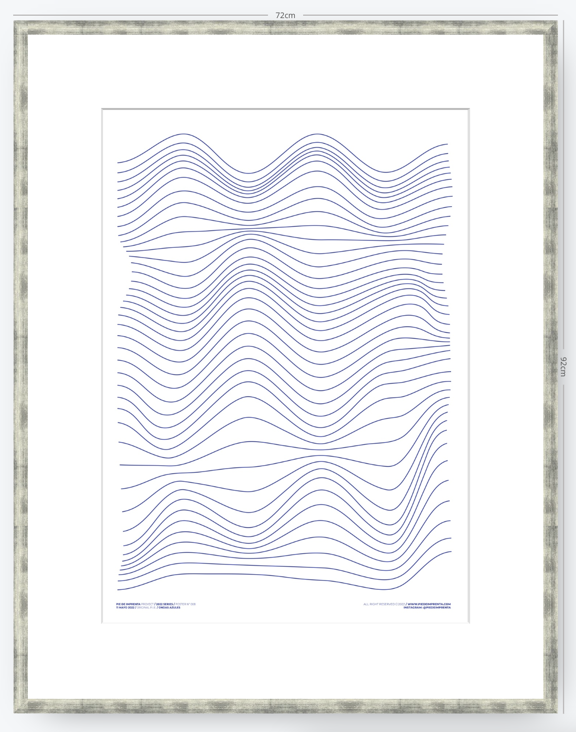 Ondas Azules - 50 x 70 cm