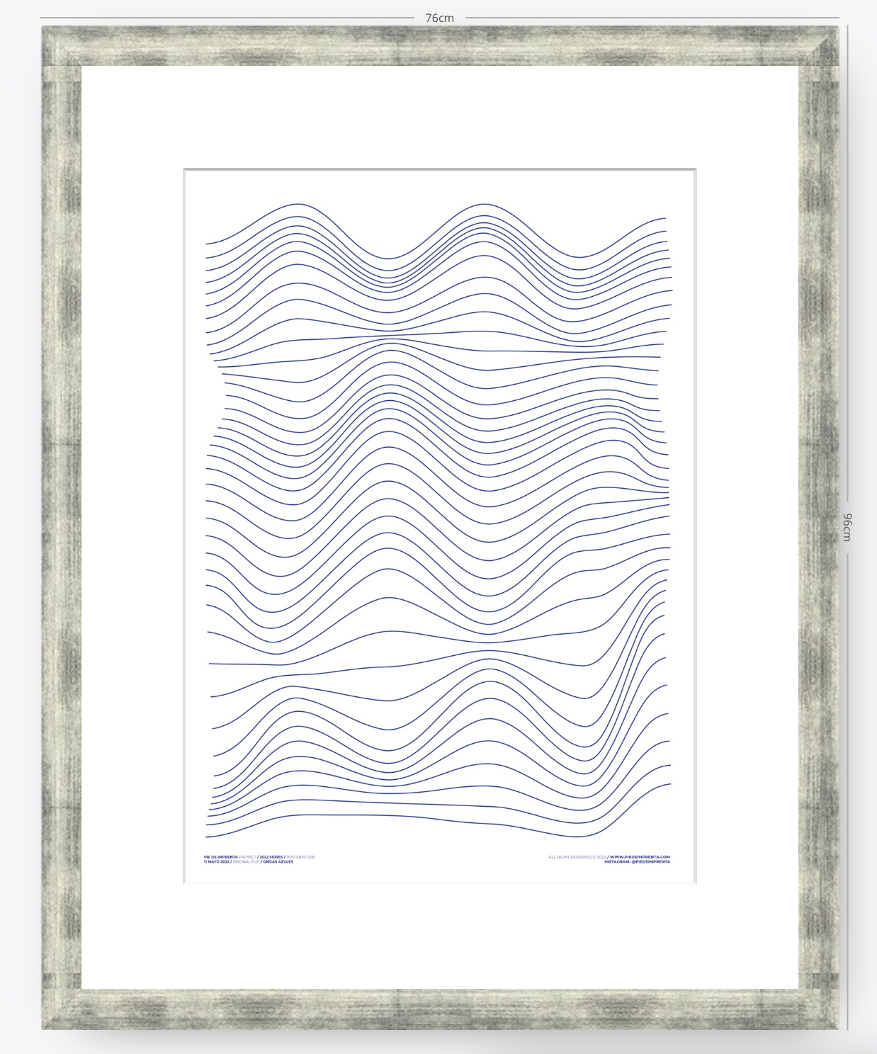 Ondas Azules - 50 x 70 cm