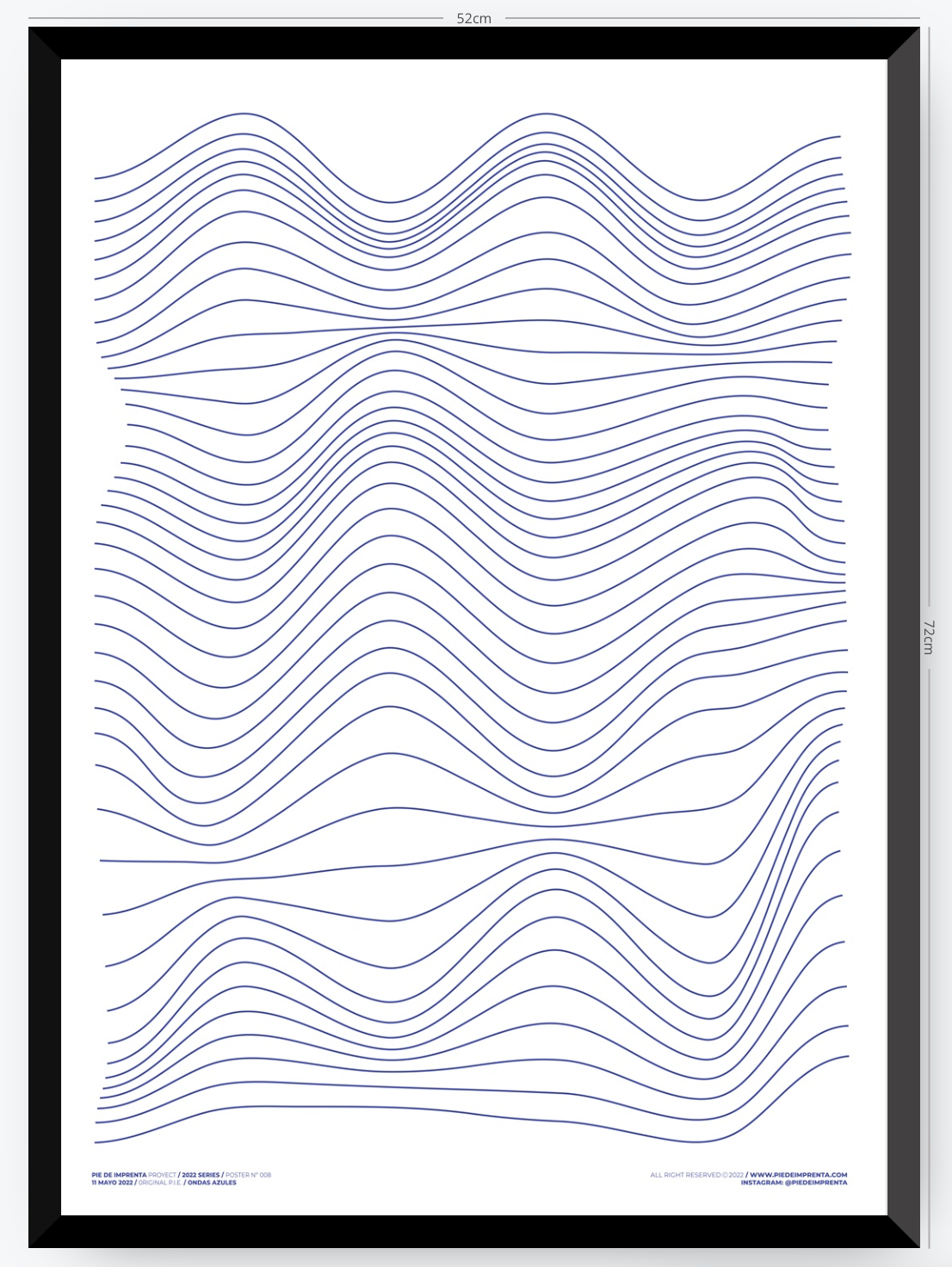 Ondas Azules - 50 x 70 cm