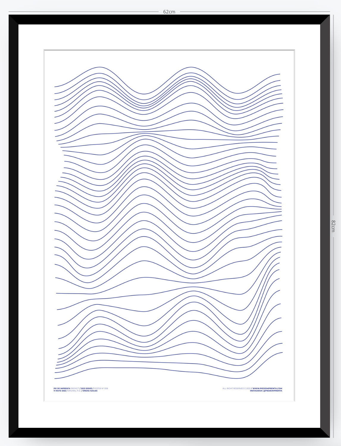 Ondas Azules - 50 x 70 cm