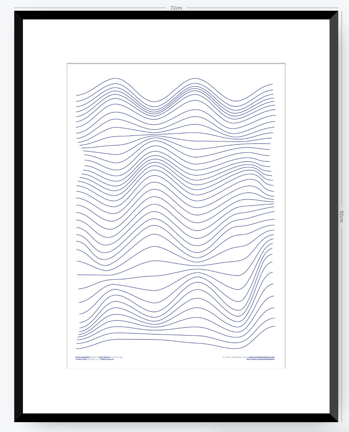 Ondas Azules - 50 x 70 cm