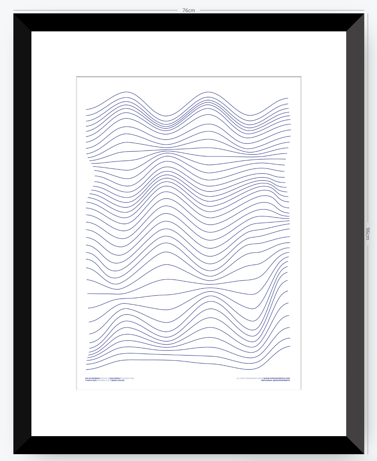 Ondas Azules - 50 x 70 cm