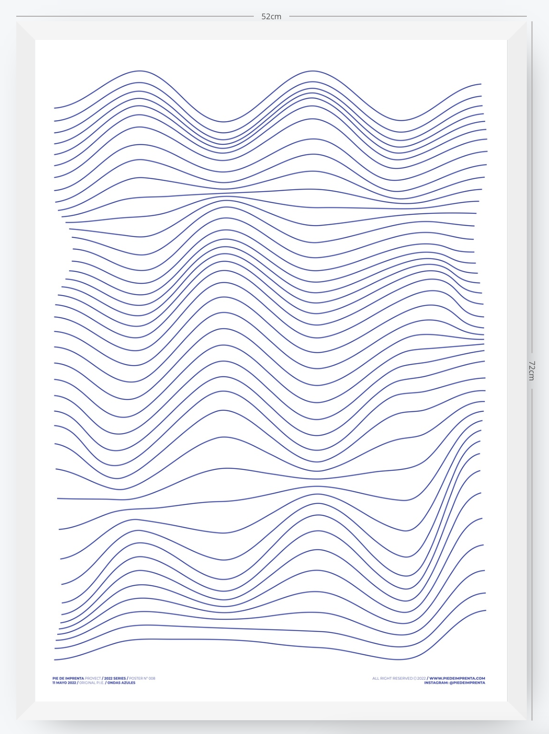 Ondas Azules - 50 x 70 cm