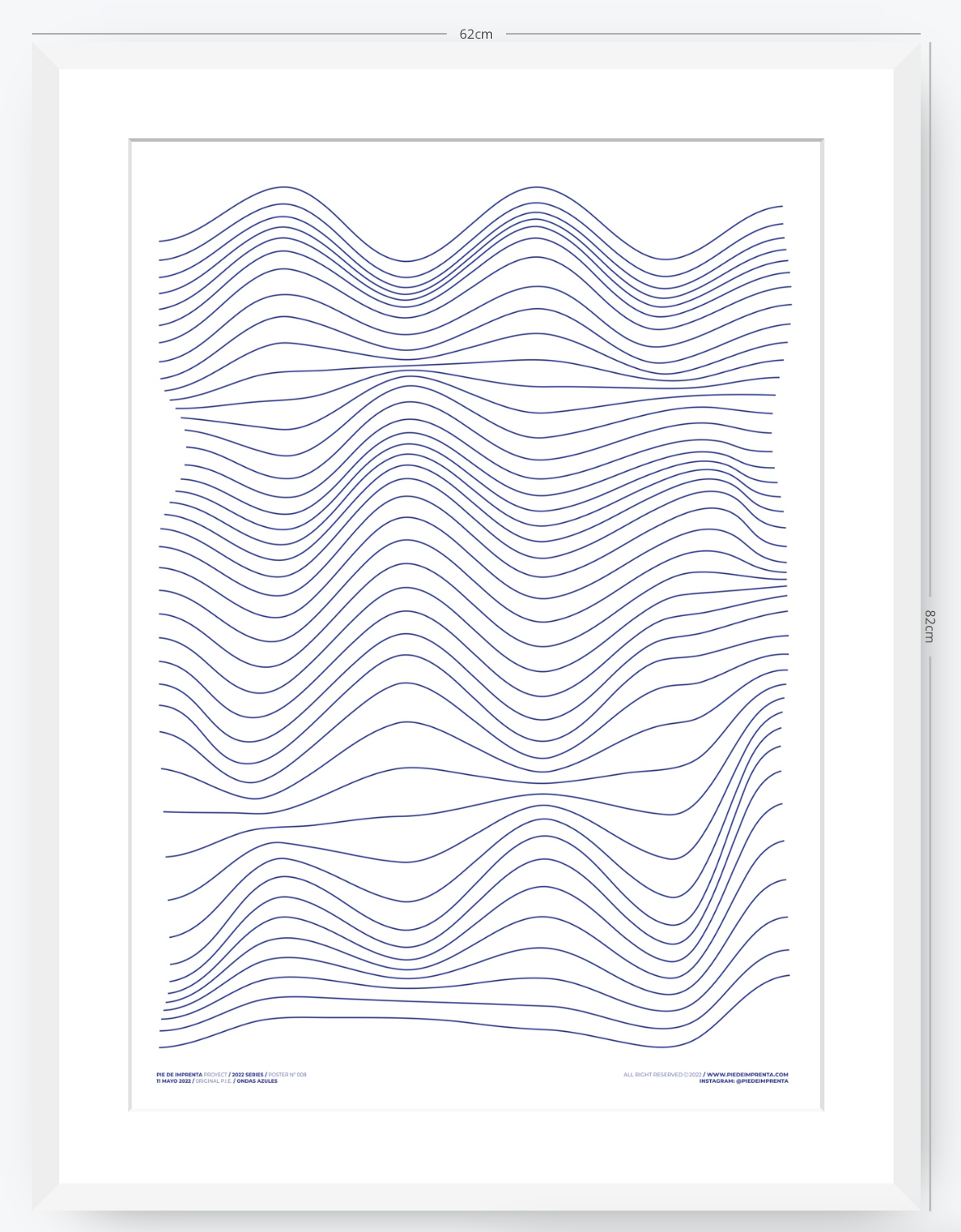 Ondas Azules - 50 x 70 cm