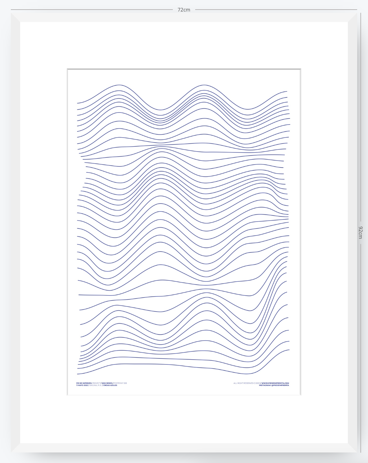 Ondas Azules - 50 x 70 cm