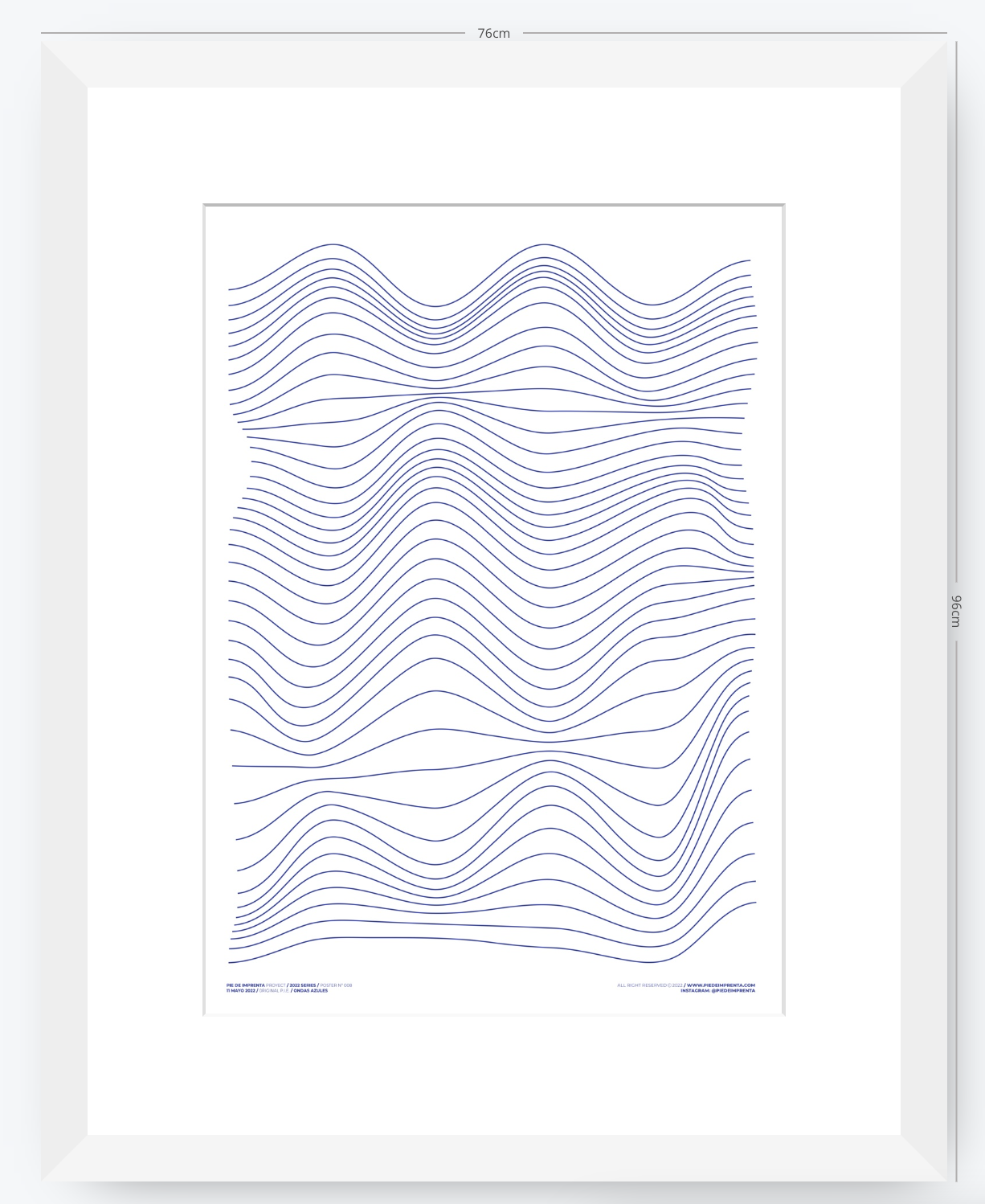 Ondas Azules - 50 x 70 cm