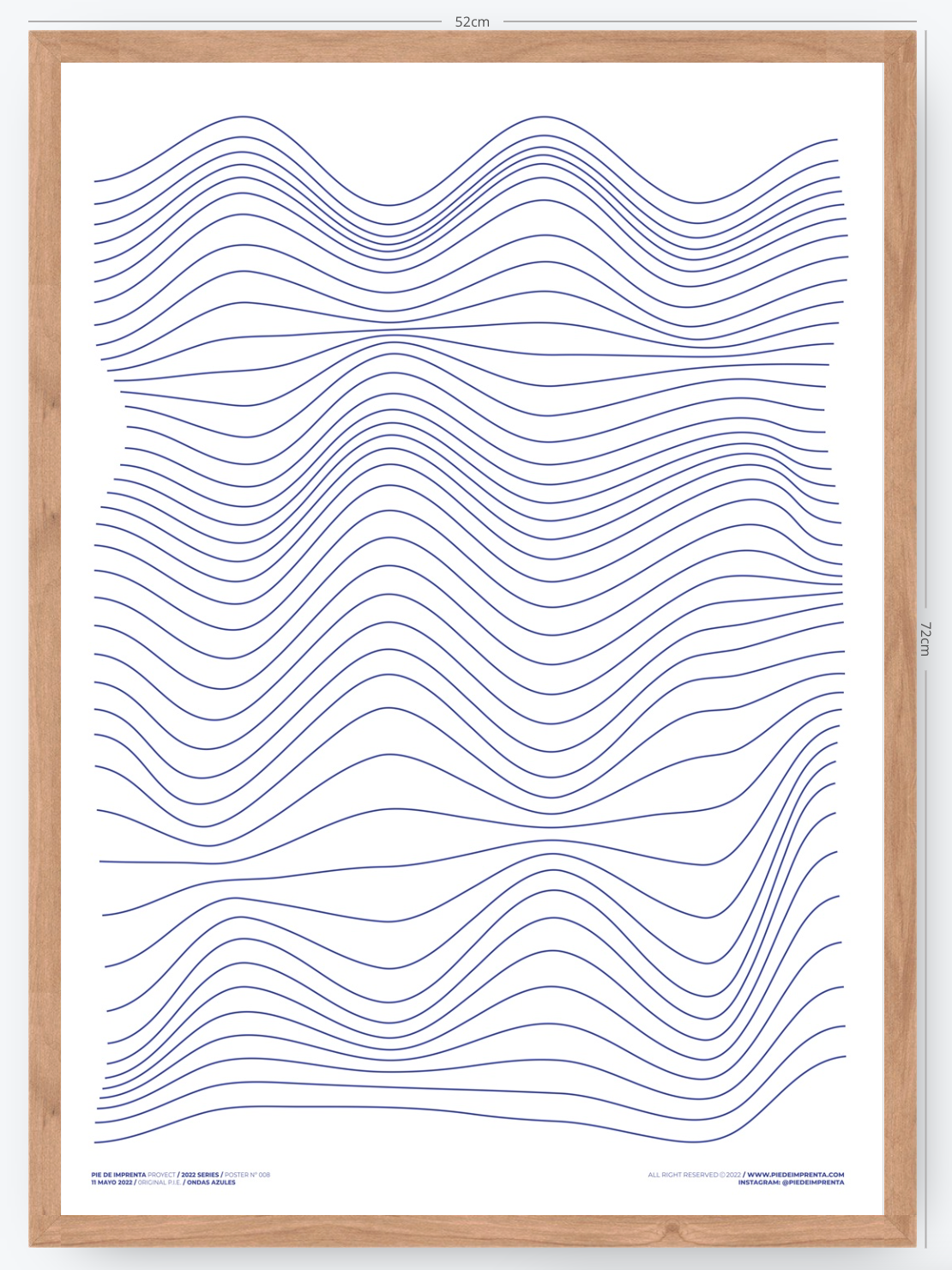 Ondas Azules - 50 x 70 cm