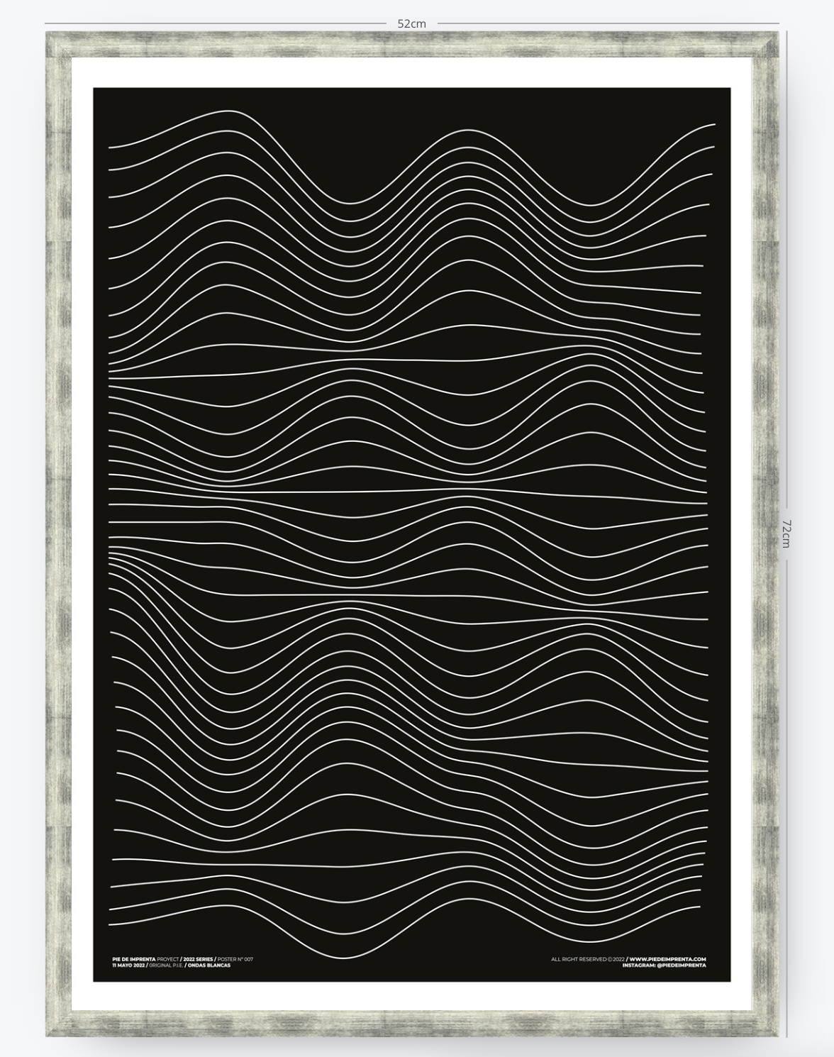 Ondas Blancas - 50 x 70 cm