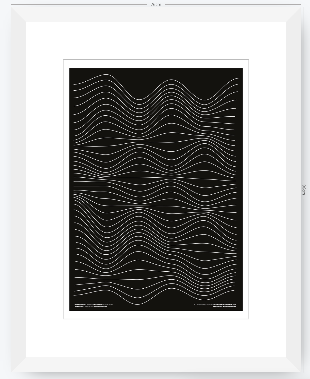 Ondas Blancas - 50 x 70 cm
