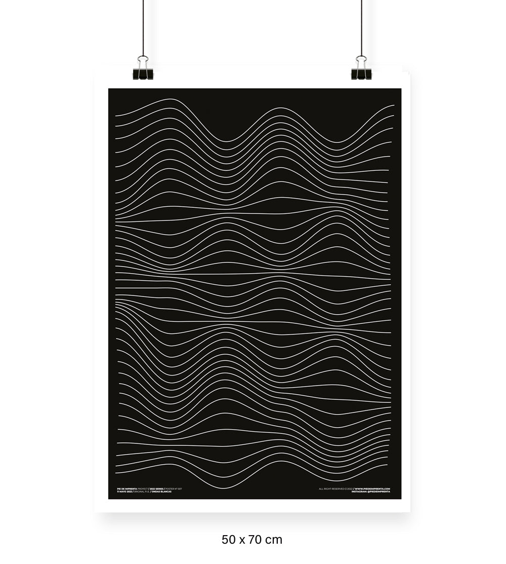 Ondas Blancas - 50 x 70 cm