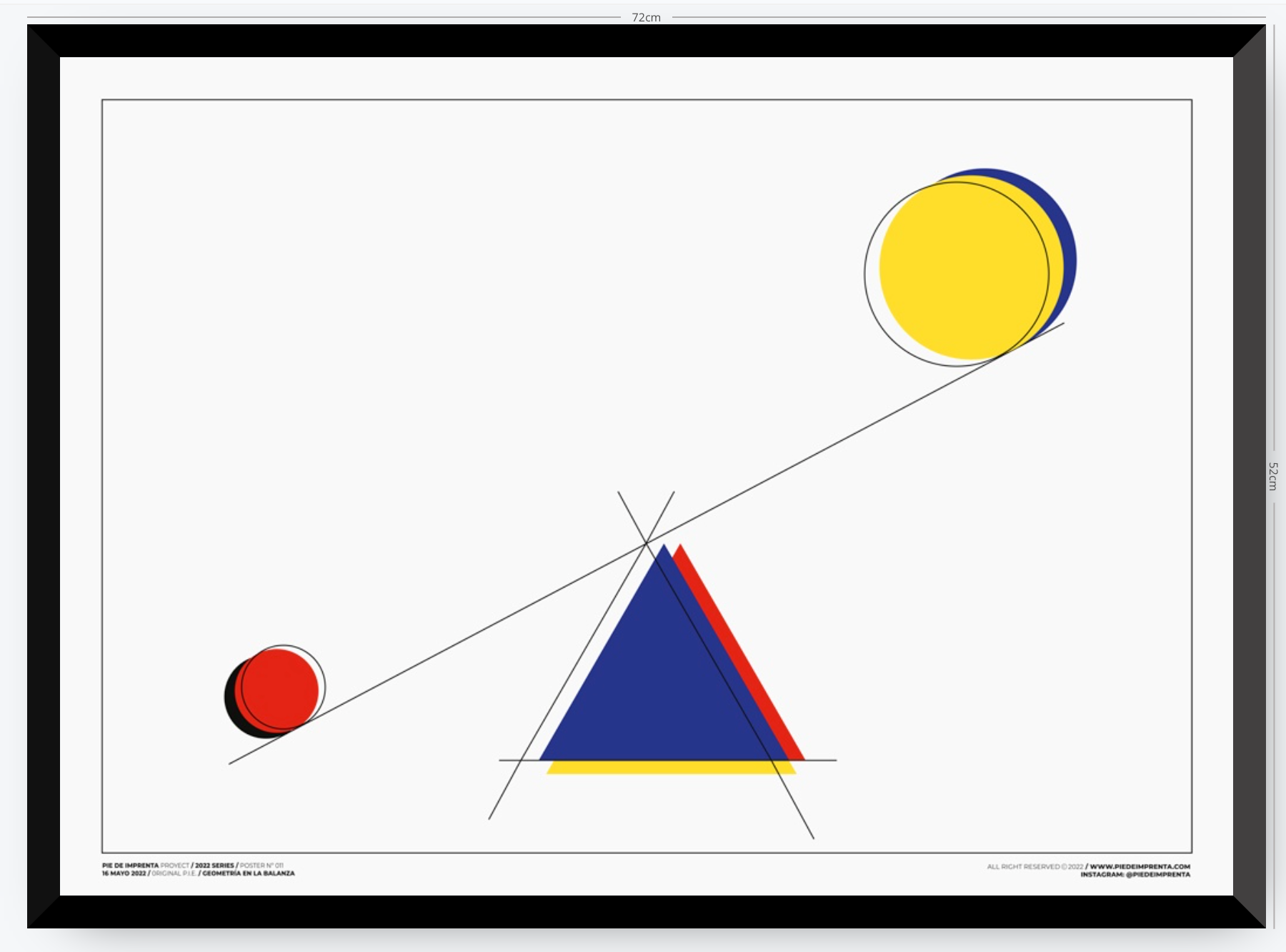Geometría en la Balanza - 70 x 50 cm