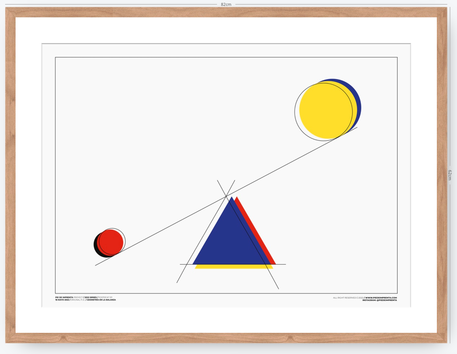 Geometría en la Balanza - 70 x 50 cm