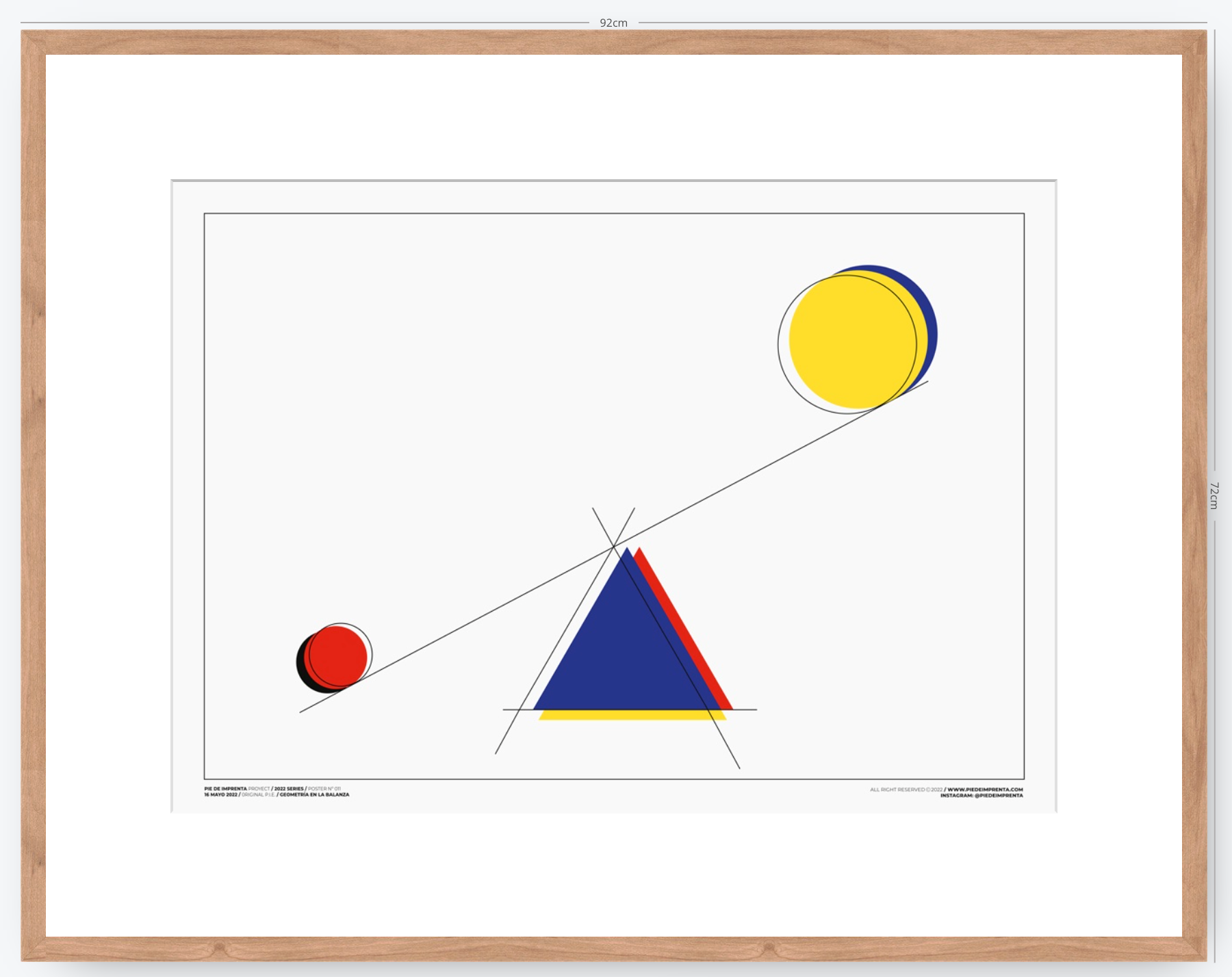Geometría en la Balanza - 70 x 50 cm