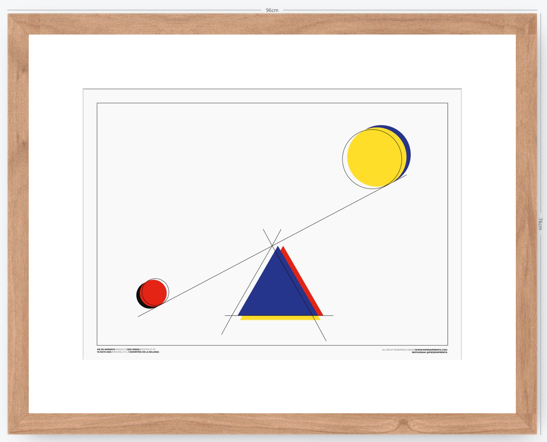 Geometría en la Balanza - 70 x 50 cm