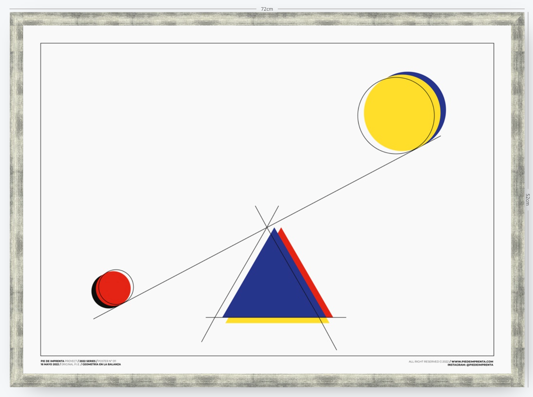 Geometría en la Balanza - 70 x 50 cm