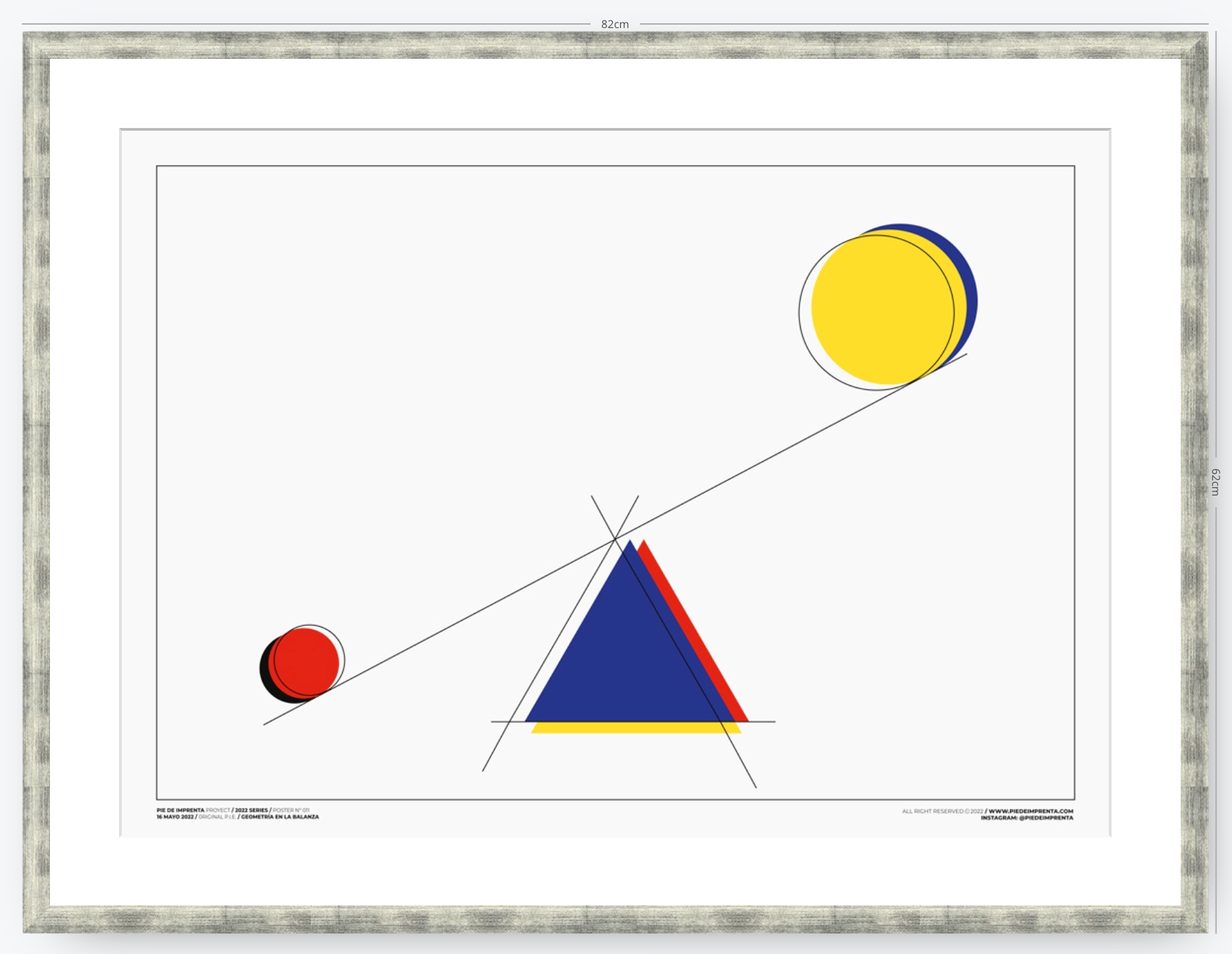 Geometría en la Balanza - 70 x 50 cm