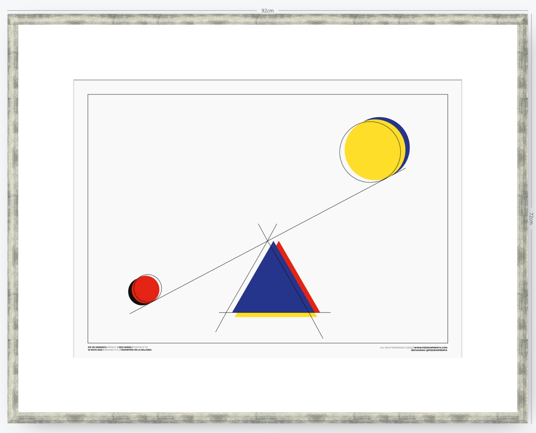 Geometría en la Balanza - 70 x 50 cm