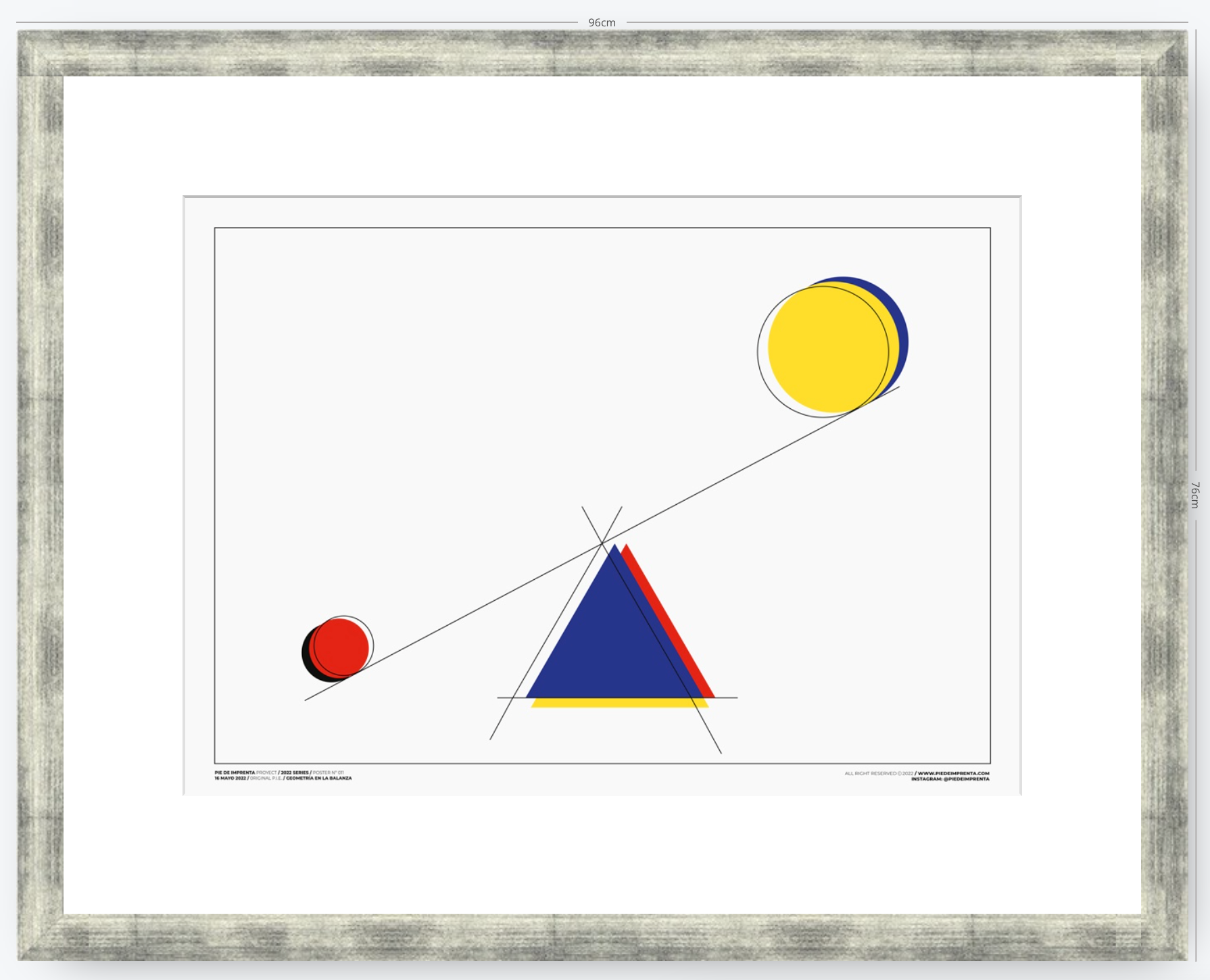 Geometría en la Balanza - 70 x 50 cm