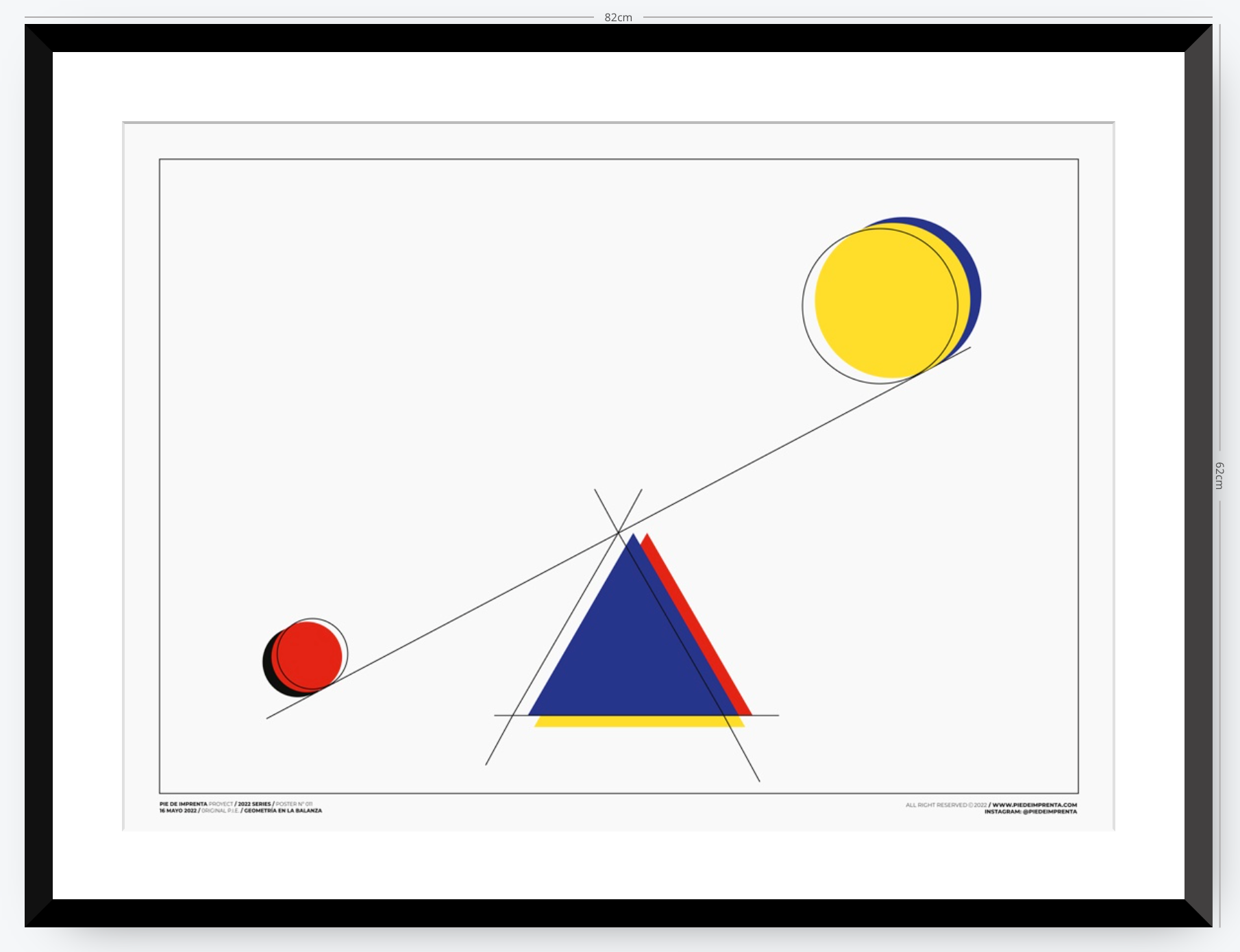 Geometría en la Balanza - 70 x 50 cm