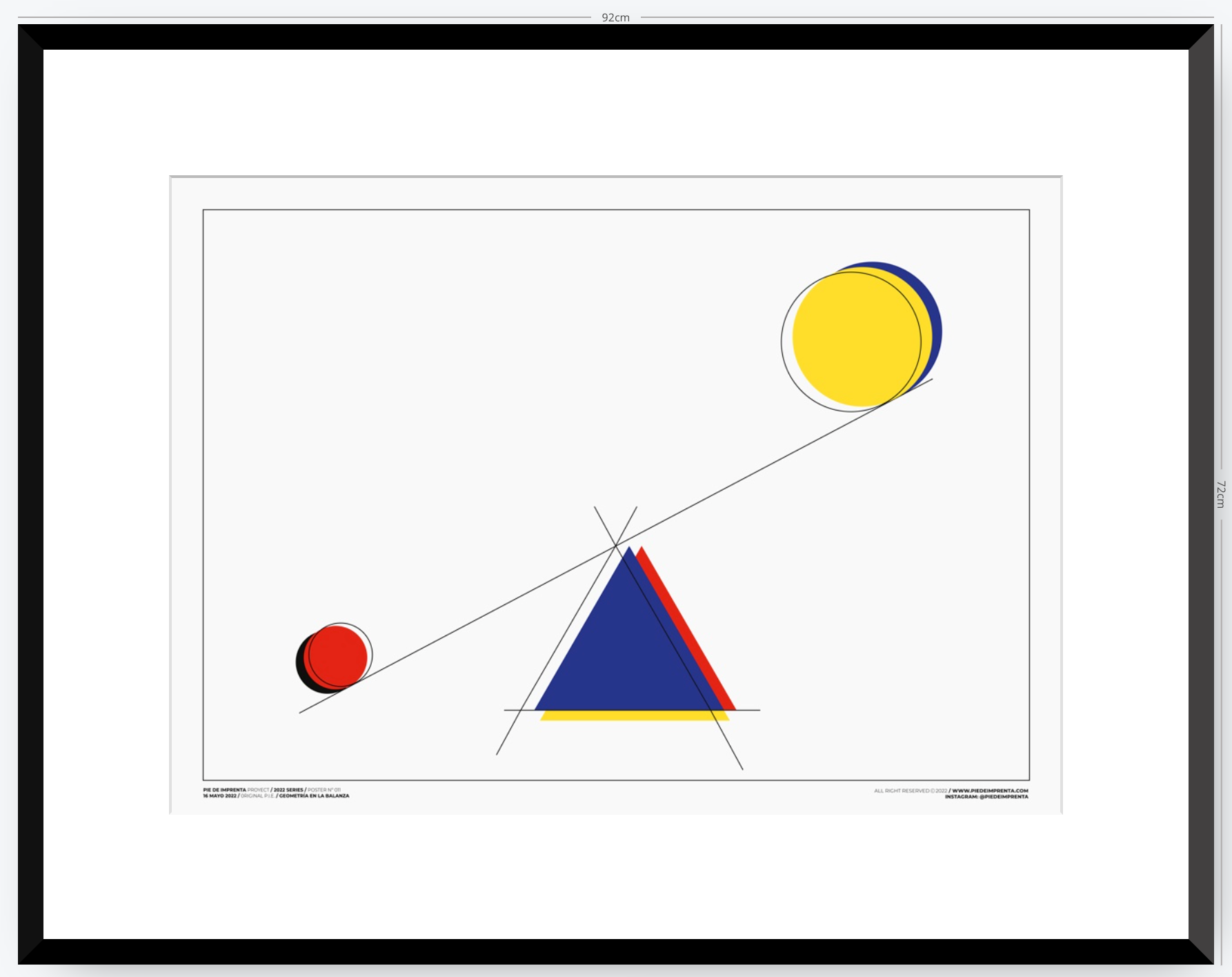 Geometría en la Balanza - 70 x 50 cm