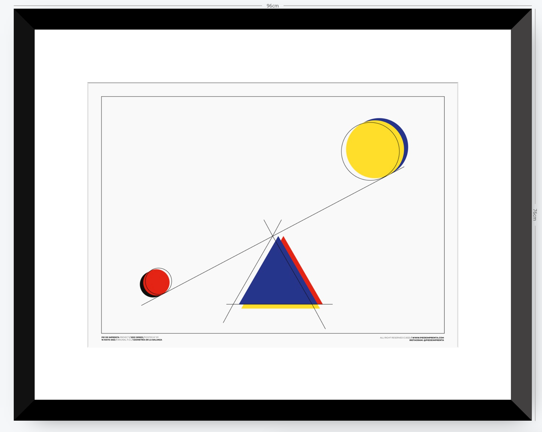 Geometría en la Balanza - 70 x 50 cm