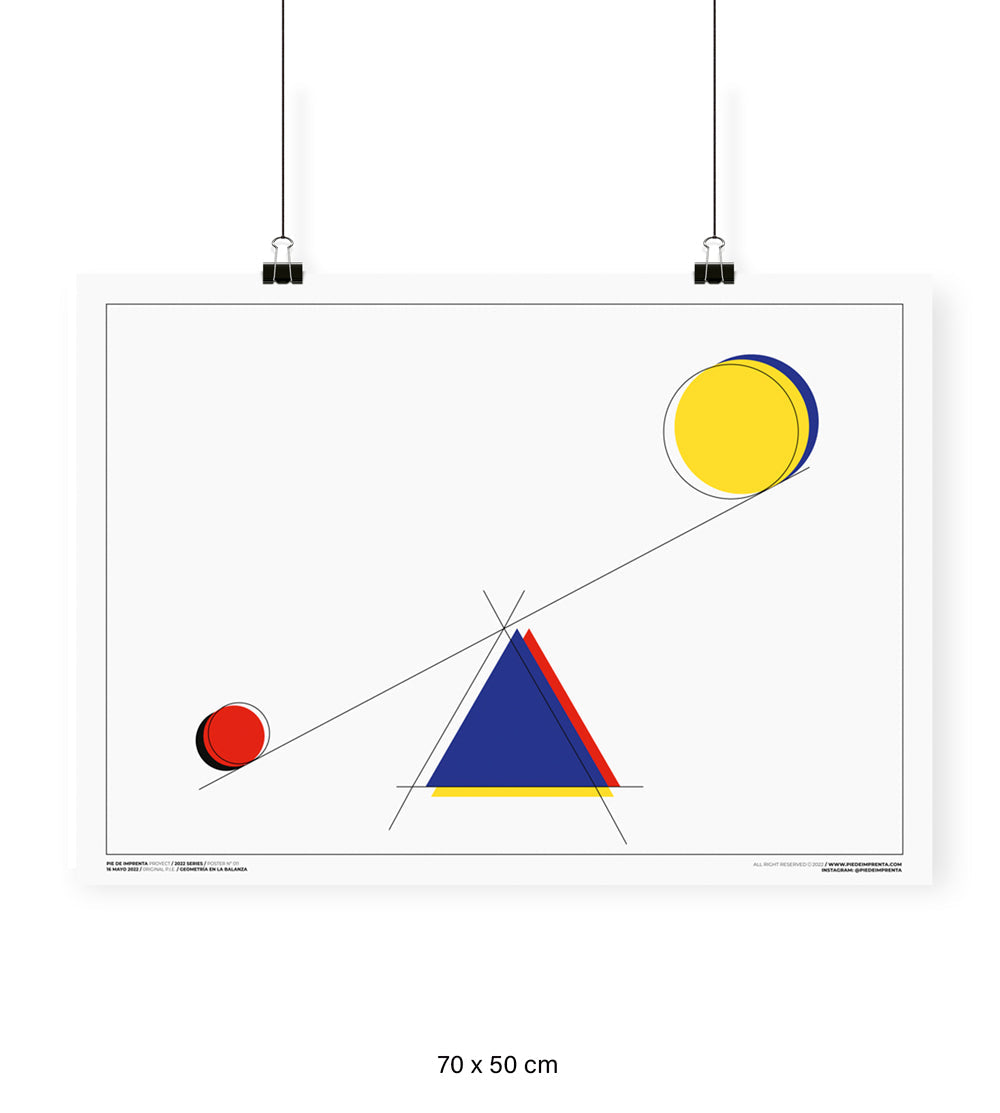 Geometría en la Balanza - 70 x 50 cm