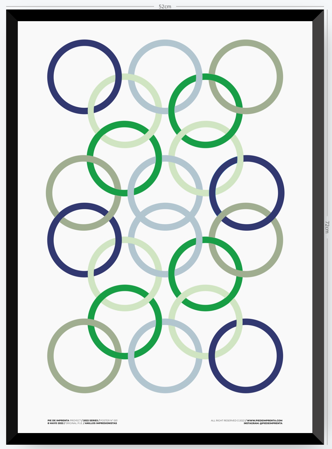 Anillos Impresionistas - 50 x 70 cm