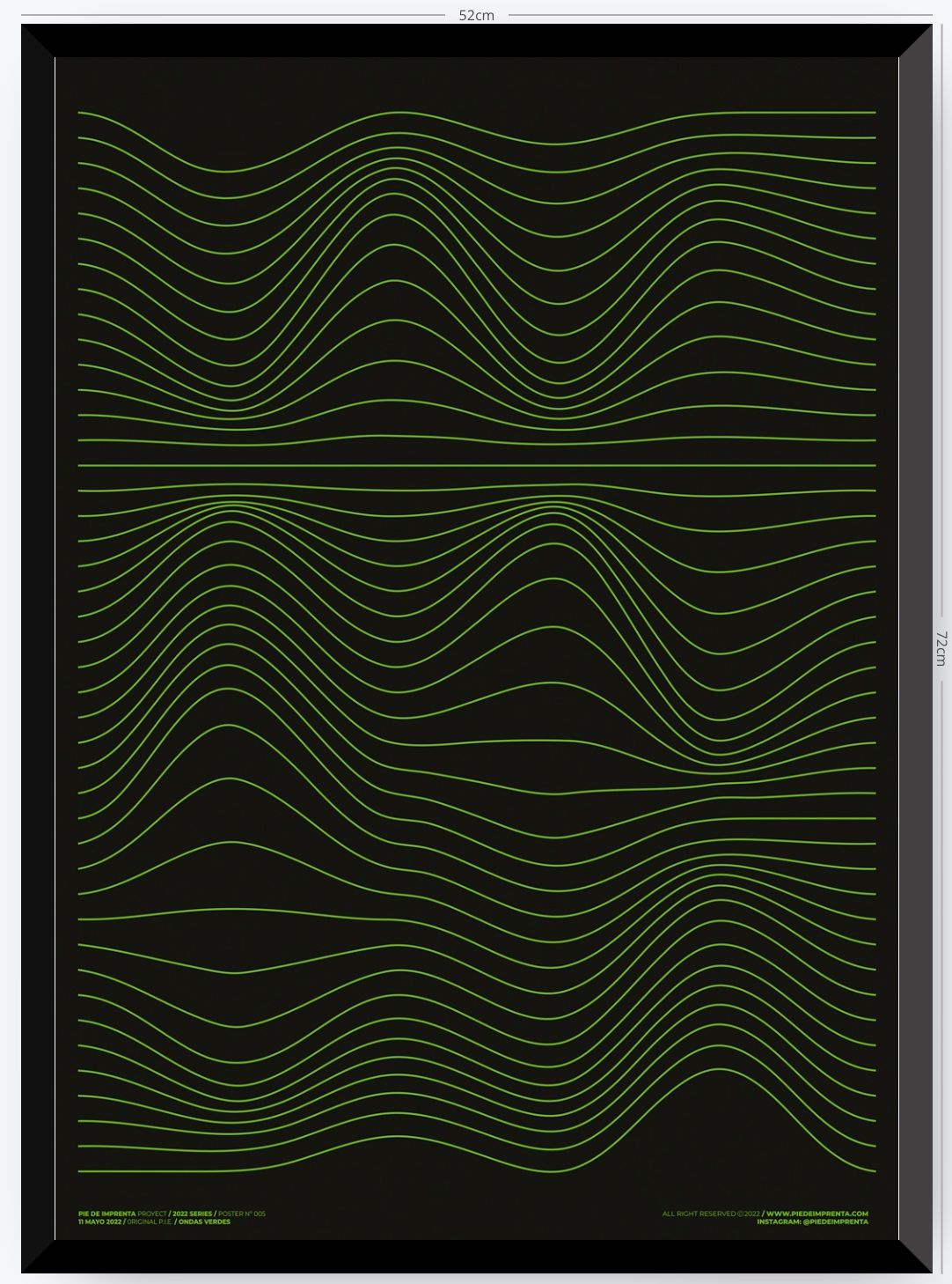Ondas Verdes - 50 x 70 cm