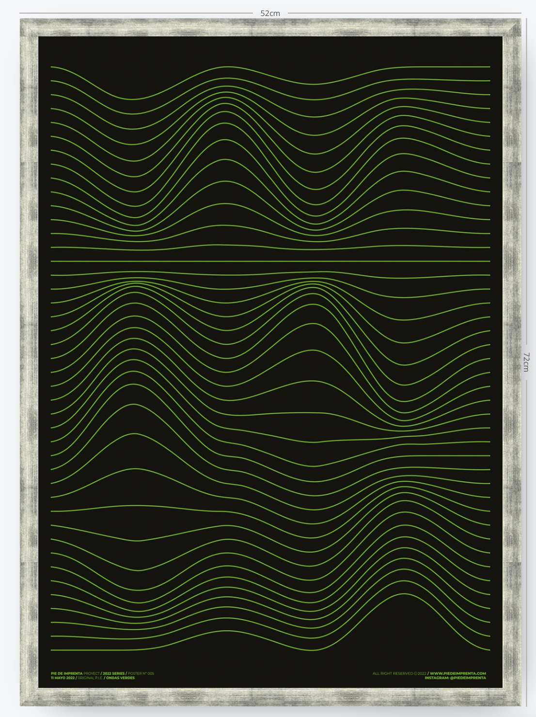 Ondas Verdes - 50 x 70 cm