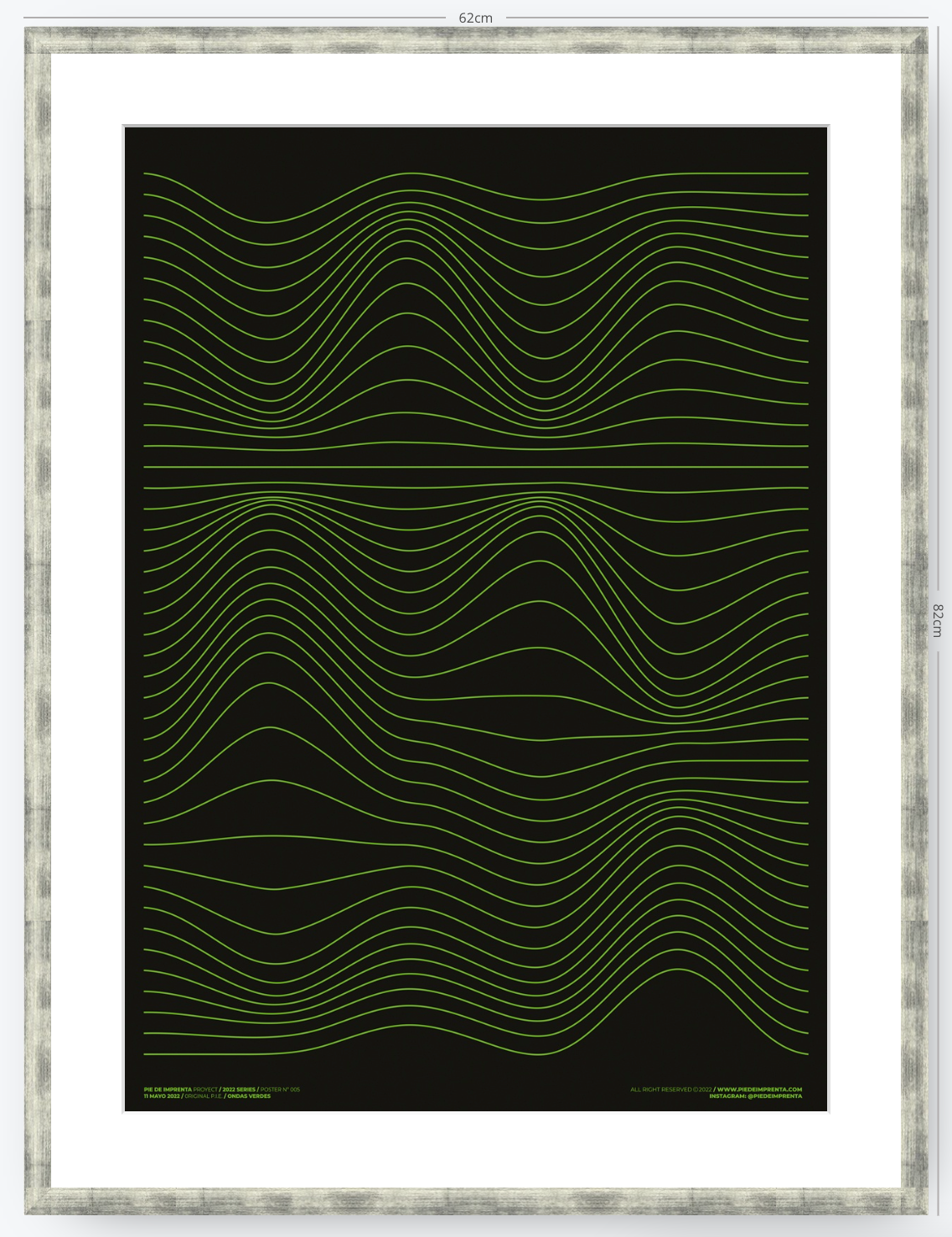 Ondas Verdes - 50 x 70 cm