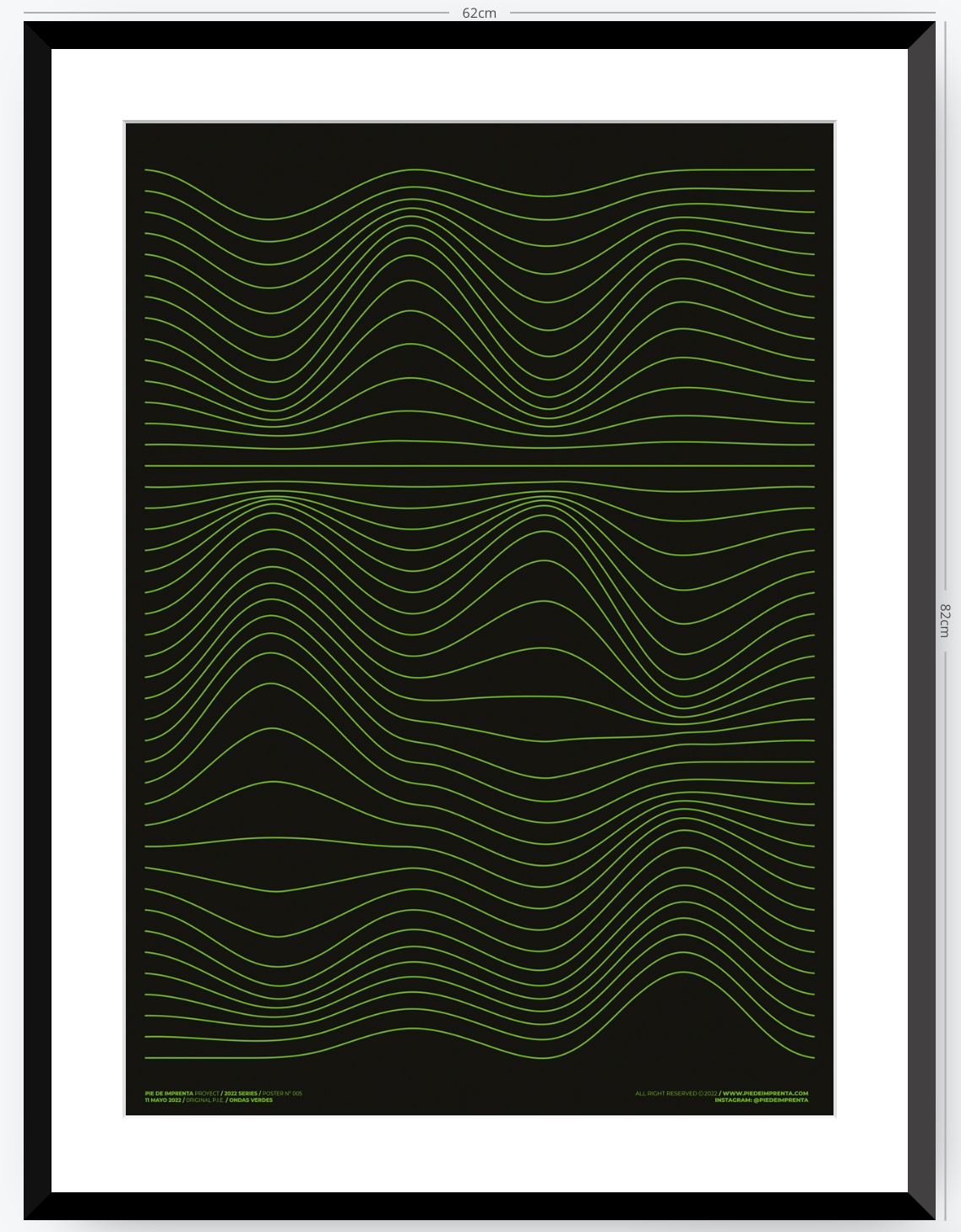 Ondas Verdes - 50 x 70 cm