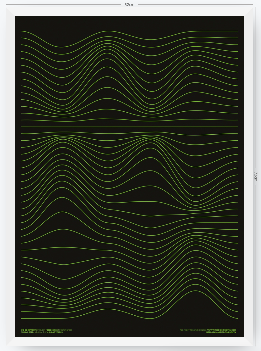 Ondas Verdes - 50 x 70 cm