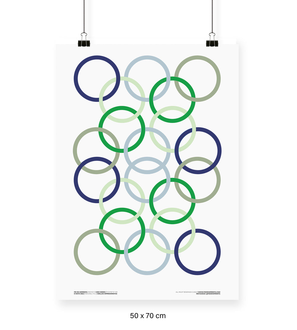 Anillos Impresionistas - 50 x 70 cm