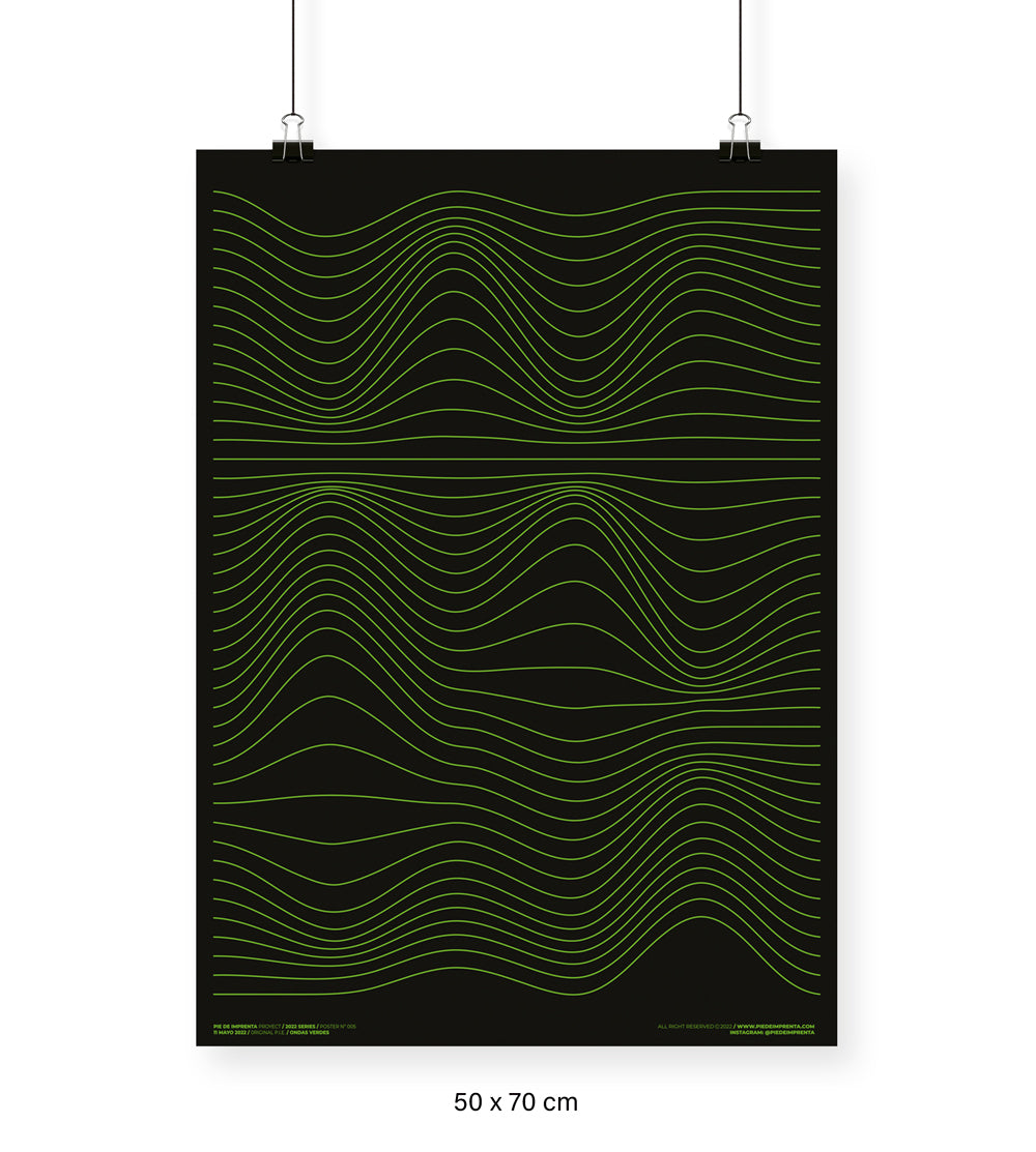 Ondas Verdes - 50 x 70 cm