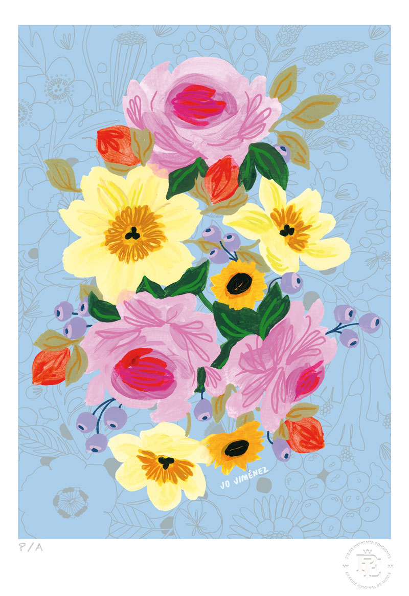 Racimo de Flores - 33 x 48 cm