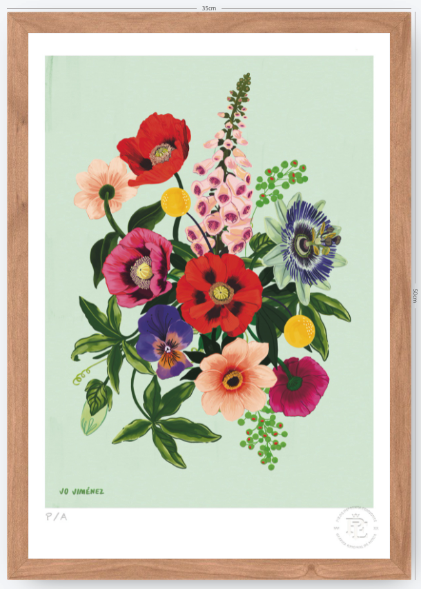 Racimo de Flores II- 33 x 48 cm