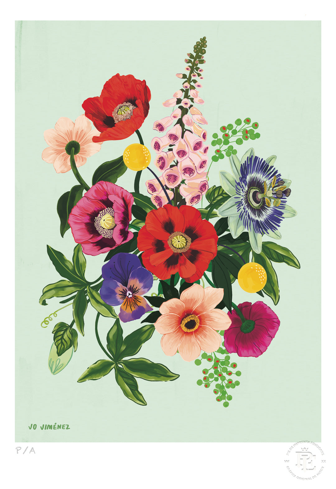 Racimo de Flores II- 33 x 48 cm