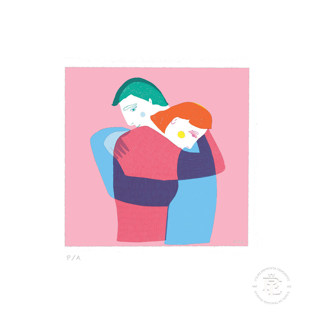 El Abrazo - 33 x 33 cm