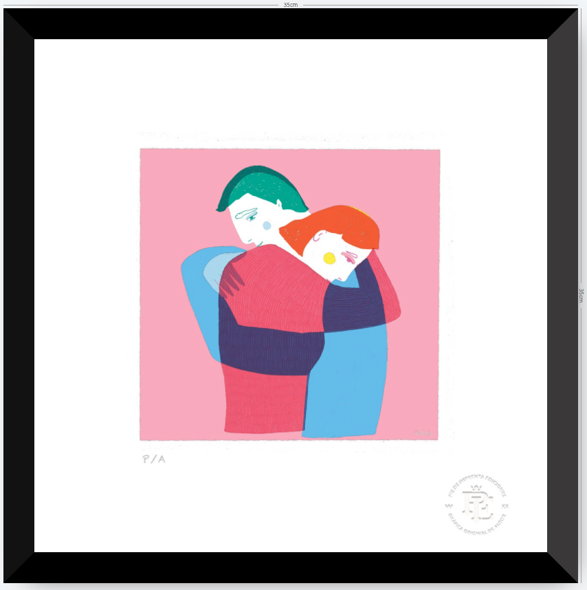 El Abrazo - 33 x 33 cm