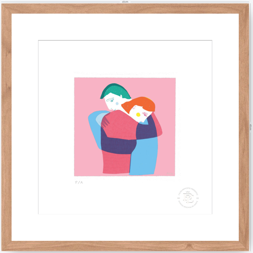 El Abrazo - 33 x 33 cm