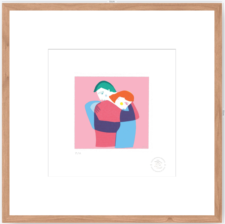 El Abrazo - 33 x 33 cm