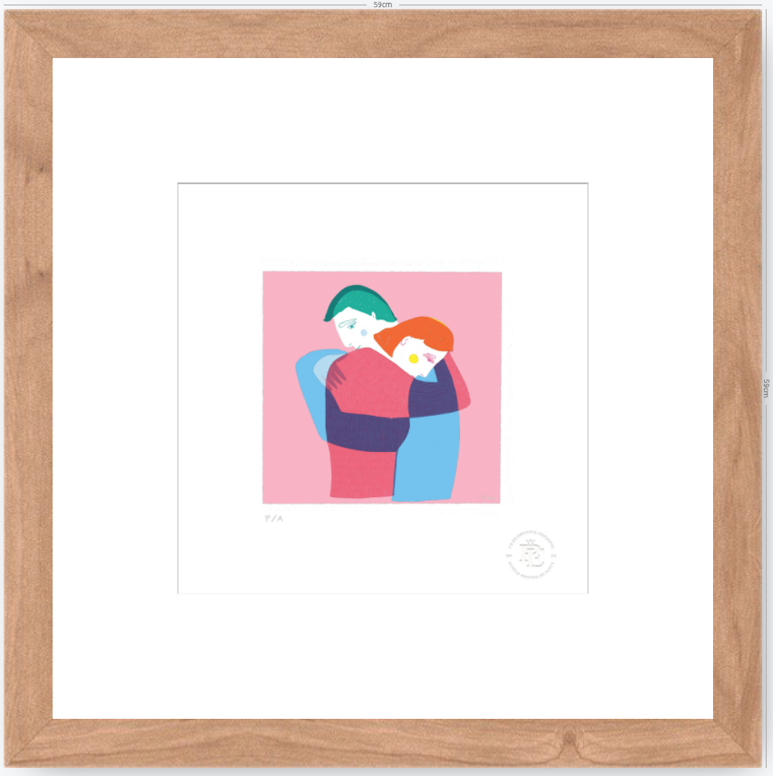 El Abrazo - 33 x 33 cm