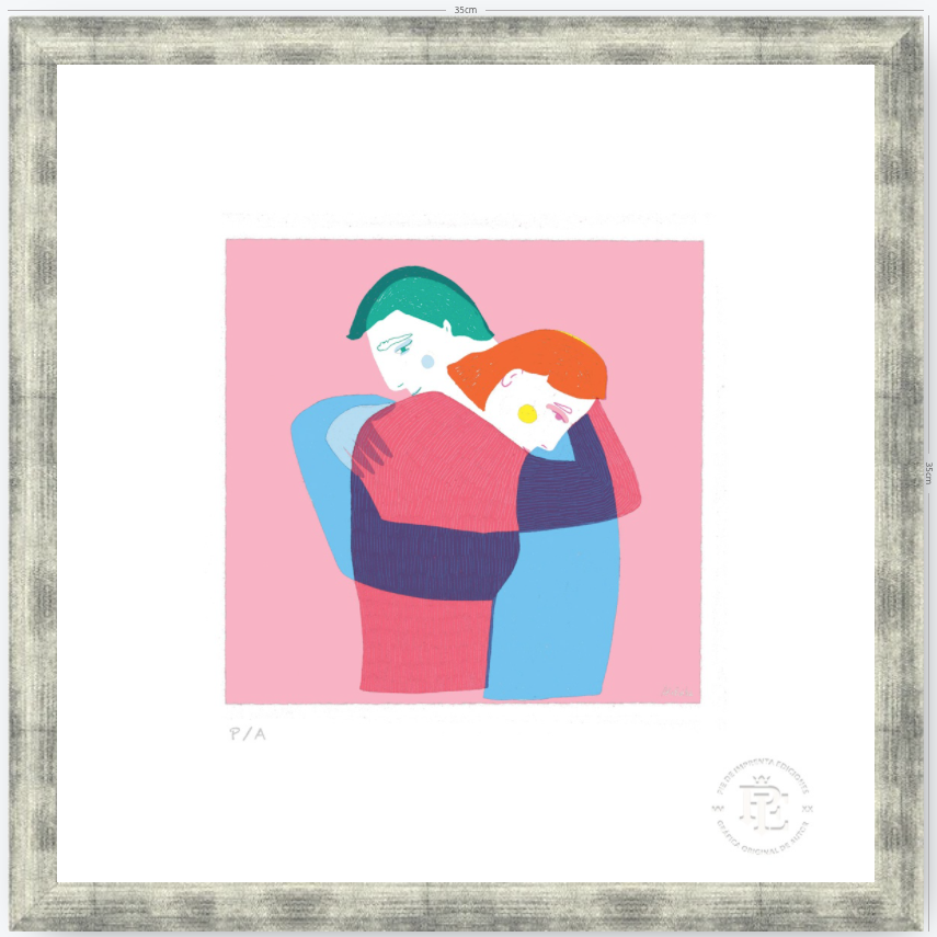 El Abrazo - 33 x 33 cm