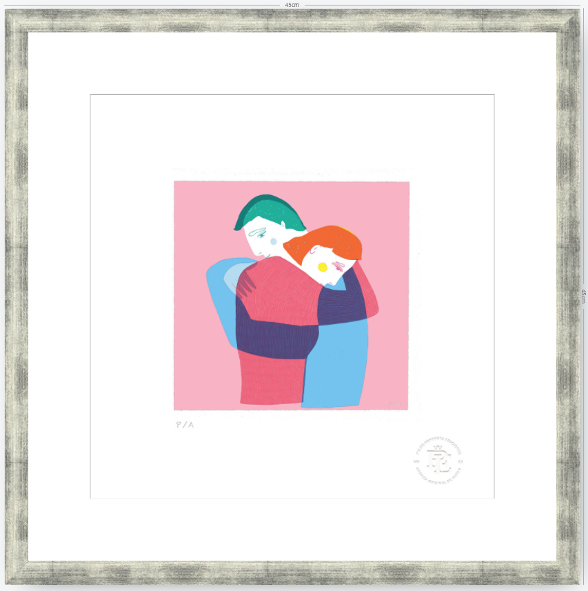 El Abrazo - 33 x 33 cm