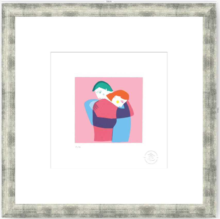 El Abrazo - 33 x 33 cm