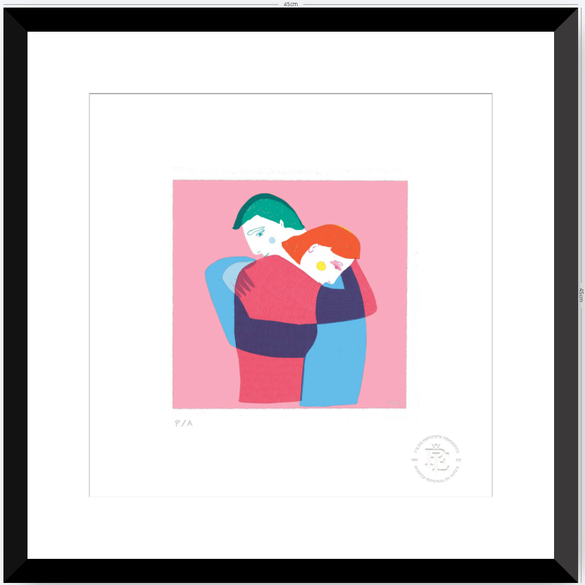 El Abrazo - 33 x 33 cm